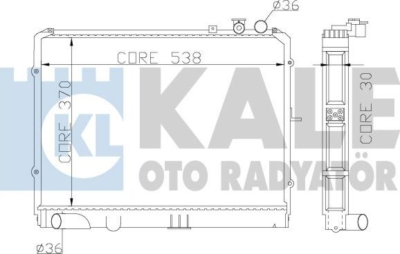 KALE OTO RADYATÖR 369900 - Радиатор, охлаждение двигателя autospares.lv