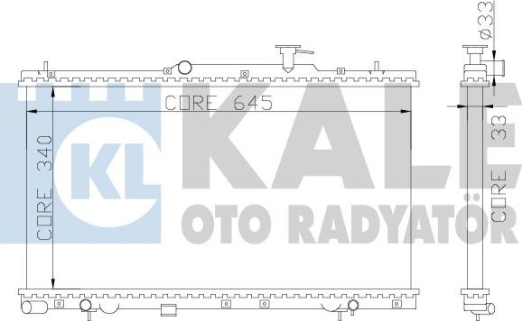 KALE OTO RADYATÖR 369000 - Радиатор, охлаждение двигателя autospares.lv