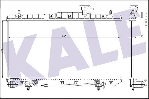 KALE OTO RADYATÖR 369100 - Радиатор, охлаждение двигателя autospares.lv