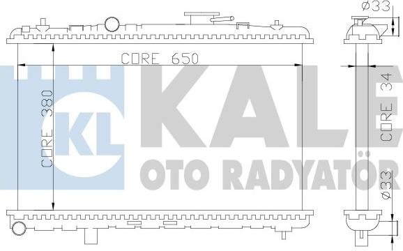 KALE OTO RADYATÖR 369200 - Радиатор, охлаждение двигателя autospares.lv