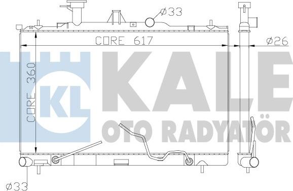 KALE OTO RADYATÖR 369700 - Радиатор, охлаждение двигателя autospares.lv