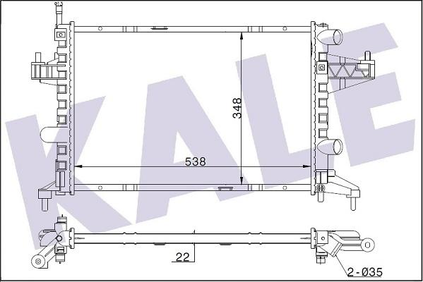 KALE OTO RADYATÖR 364300 - Радиатор, охлаждение двигателя autospares.lv