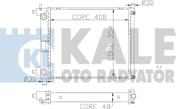 KALE OTO RADYATÖR 365900 - Радиатор, охлаждение двигателя autospares.lv