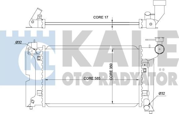 KALE OTO RADYATÖR 366900 - Радиатор, охлаждение двигателя autospares.lv