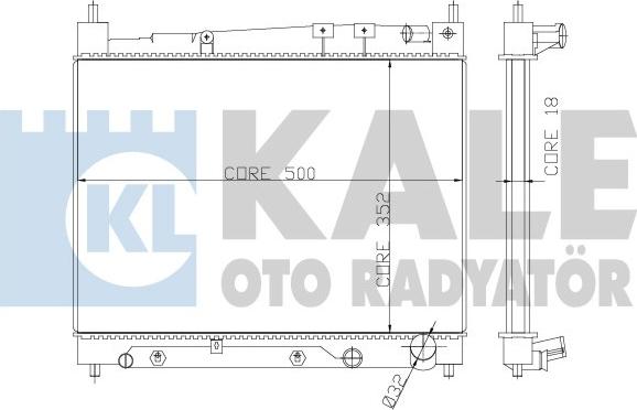 KALE OTO RADYATÖR 366000 - Радиатор, охлаждение двигателя autospares.lv