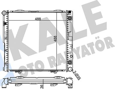 KALE OTO RADYATÖR 361400 - Радиатор, охлаждение двигателя autospares.lv