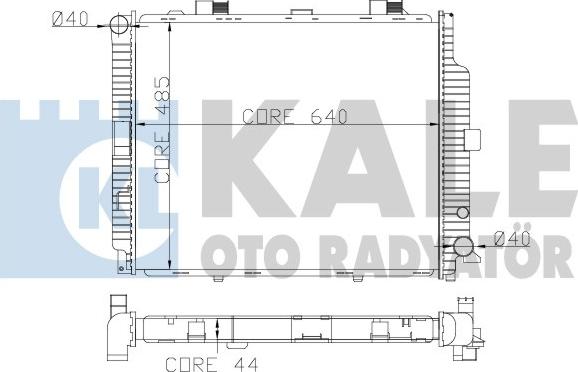 KALE OTO RADYATÖR 361500 - Радиатор, охлаждение двигателя autospares.lv