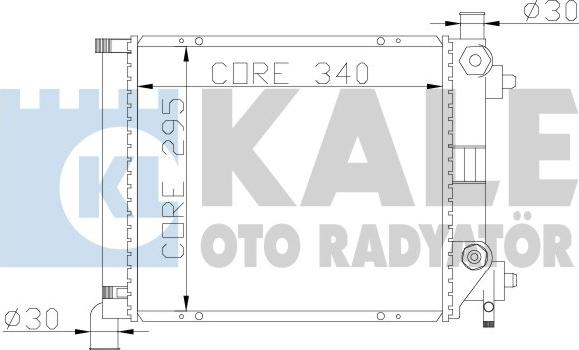 KALE OTO RADYATÖR 361200 - Радиатор, охлаждение двигателя autospares.lv