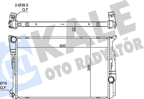 KALE OTO RADYATÖR 361715 - Радиатор, охлаждение двигателя autospares.lv