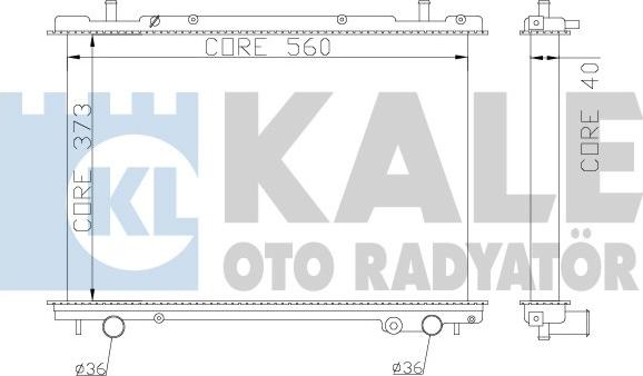 KALE OTO RADYATÖR 368400 - Радиатор, охлаждение двигателя autospares.lv