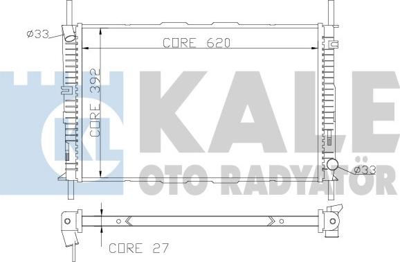 KALE OTO RADYATÖR 368700 - Радиатор, охлаждение двигателя autospares.lv