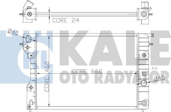 KALE OTO RADYATÖR 363900 - Радиатор, охлаждение двигателя autospares.lv