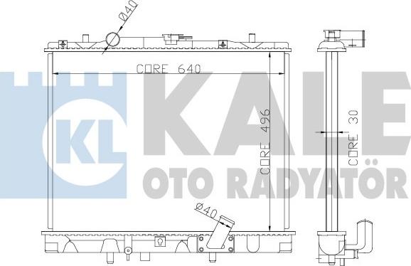 KALE OTO RADYATÖR 362400 - Радиатор, охлаждение двигателя autospares.lv