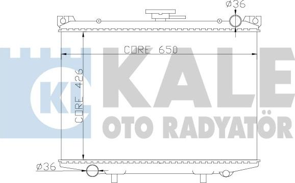 KALE OTO RADYATÖR 362800 - Радиатор, охлаждение двигателя autospares.lv