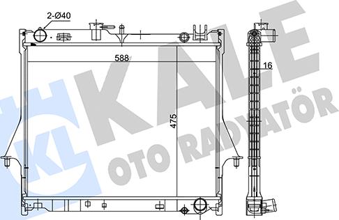 KALE OTO RADYATÖR 362720 - Радиатор, охлаждение двигателя autospares.lv