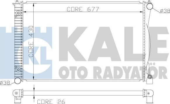 KALE OTO RADYATÖR 367500 - Радиатор, охлаждение двигателя autospares.lv