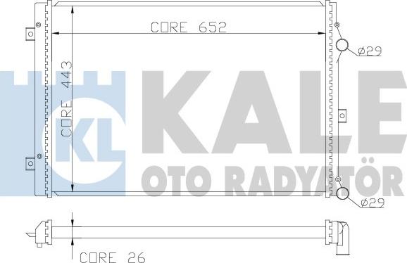 KALE OTO RADYATÖR 367600 - Радиатор, охлаждение двигателя autospares.lv