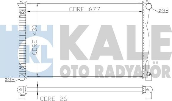 KALE OTO RADYATÖR 367800 - Радиатор, охлаждение двигателя autospares.lv