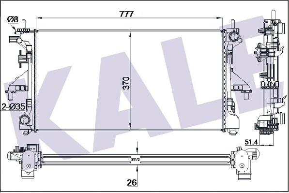 KALE OTO RADYATÖR 305600 - Фильтр добавочного воздуха autospares.lv