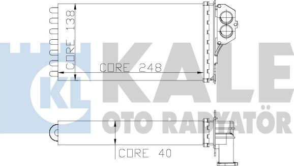 KALE OTO RADYATÖR 319000 - Теплообменник, отопление салона autospares.lv