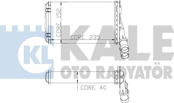 KALE OTO RADYATÖR 319100 - Теплообменник, отопление салона autospares.lv