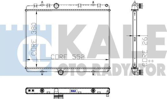 KALE OTO RADYATÖR 310800 - Радиатор, охлаждение двигателя autospares.lv