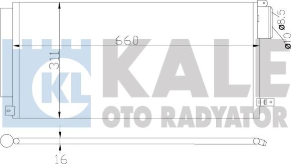 KALE OTO RADYATÖR 389100 - Конденсатор кондиционера autospares.lv