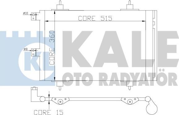 KALE OTO RADYATÖR 385600 - Конденсатор кондиционера autospares.lv