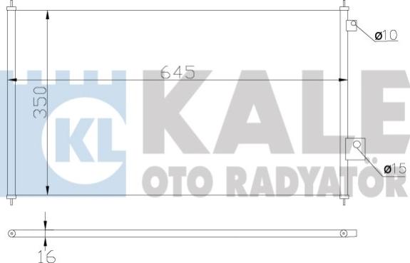 KALE OTO RADYATÖR 380300 - Конденсатор кондиционера autospares.lv