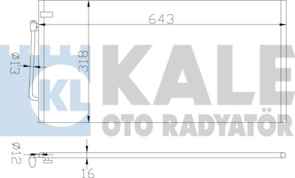 KALE OTO RADYATÖR 388400 - Конденсатор кондиционера autospares.lv