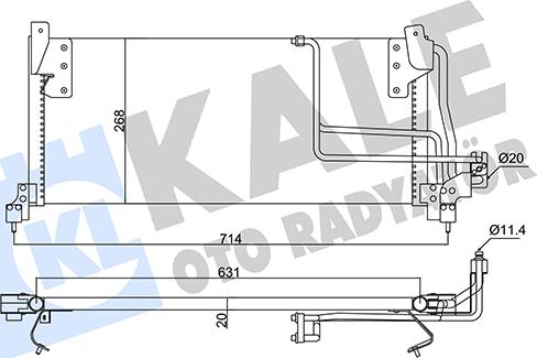 KALE OTO RADYATÖR 382525 - Конденсатор кондиционера autospares.lv