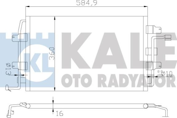 KALE OTO RADYATÖR 376400 - Конденсатор кондиционера autospares.lv