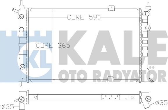 KALE OTO RADYATÖR 370900 - Радиатор, охлаждение двигателя autospares.lv