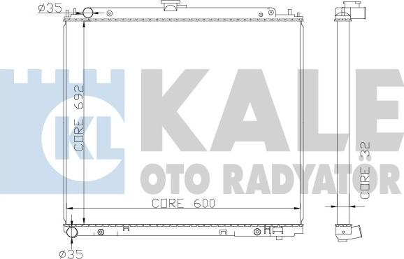 KALE OTO RADYATÖR 370600 - Радиатор, охлаждение двигателя autospares.lv