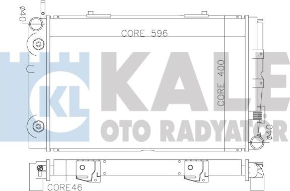 KALE OTO RADYATÖR 370200 - Радиатор, охлаждение двигателя autospares.lv