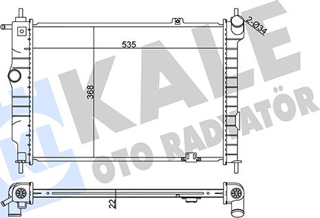 KALE OTO RADYATÖR 370700 - Радиатор, охлаждение двигателя autospares.lv