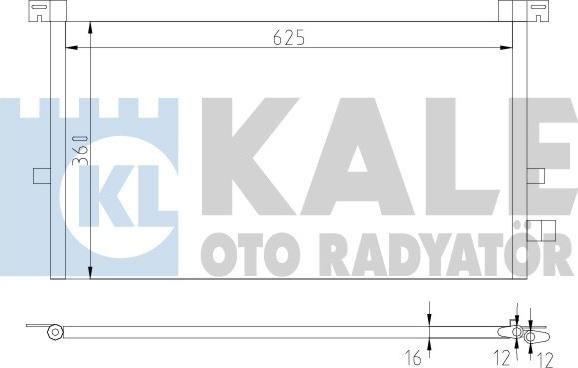 KALE OTO RADYATÖR 378700 - Конденсатор кондиционера autospares.lv