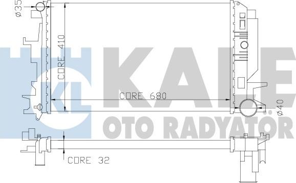 KALE OTO RADYATÖR 373900 - Радиатор, охлаждение двигателя autospares.lv