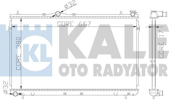 KALE OTO RADYATÖR 372400 - Радиатор, охлаждение двигателя autospares.lv