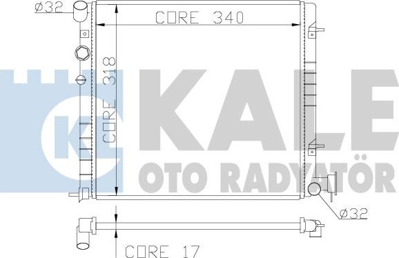 KALE OTO RADYATÖR 372500 - Радиатор, охлаждение двигателя autospares.lv