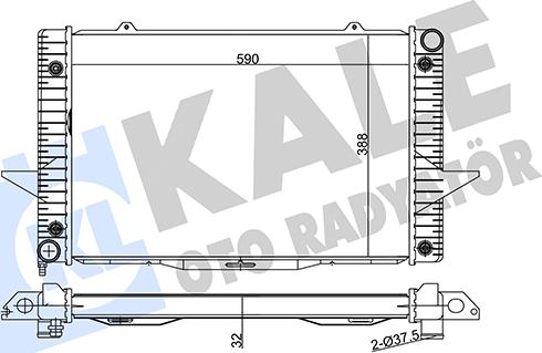 KALE OTO RADYATÖR 372100 - Радиатор, охлаждение двигателя autospares.lv