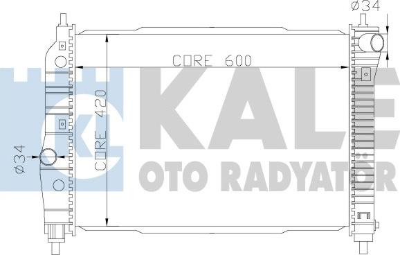 KALE OTO RADYATÖR 372300 - Радиатор, охлаждение двигателя autospares.lv