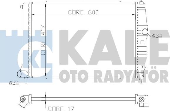 KALE OTO RADYATÖR 372200 - Радиатор, охлаждение двигателя autospares.lv