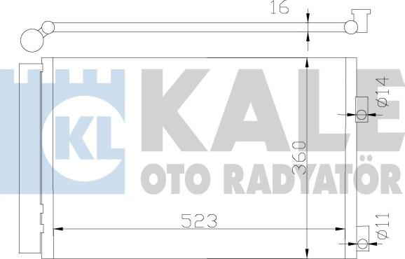 KALE OTO RADYATÖR 377200 - Конденсатор кондиционера autospares.lv