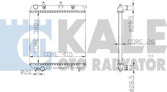 KALE OTO RADYATÖR 297100 - Радиатор, охлаждение двигателя autospares.lv