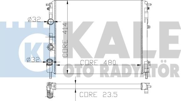 KALE OTO RADYATÖR 246200 - Радиатор, охлаждение двигателя autospares.lv