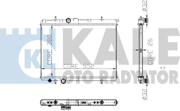 KALE OTO RADYATÖR 241100 - Радиатор, охлаждение двигателя autospares.lv