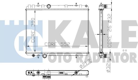 KALE OTO RADYATÖR 241200 - Радиатор, охлаждение двигателя autospares.lv