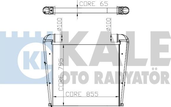 KALE OTO RADYATÖR 251400 - Интеркулер, теплообменник турбины autospares.lv