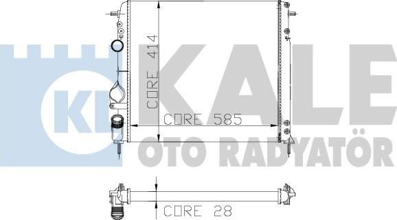 KALE OTO RADYATÖR 251100 - Радиатор, охлаждение двигателя autospares.lv